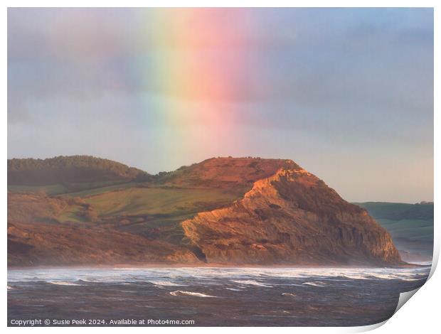 Winter Evening Moods of the Dorset Coastline in Ja Print by Susie Peek