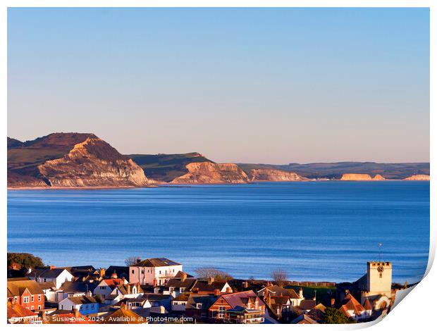 Winter Evening Moods of the Dorset Coastline in Ja Print by Susie Peek