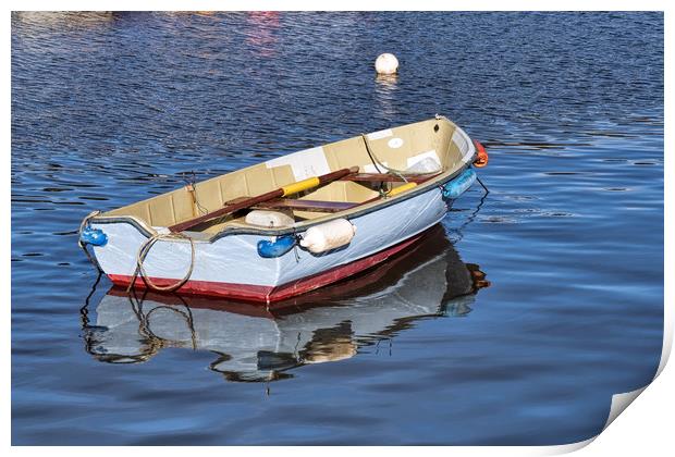 Pale Blue Skiff  Print by Susie Peek