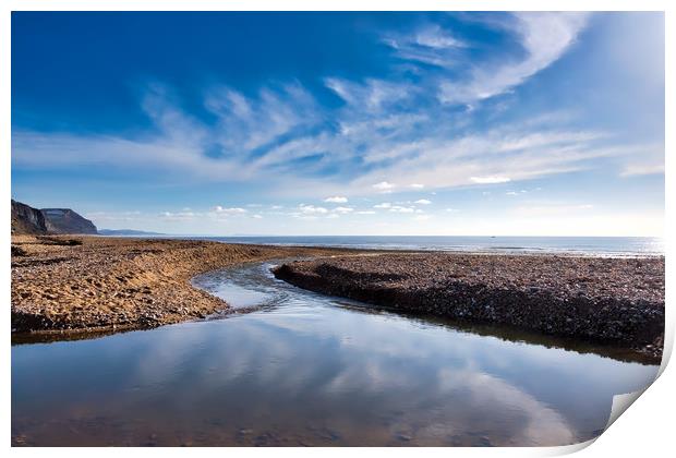 River Char at Charmouth Print by Susie Peek