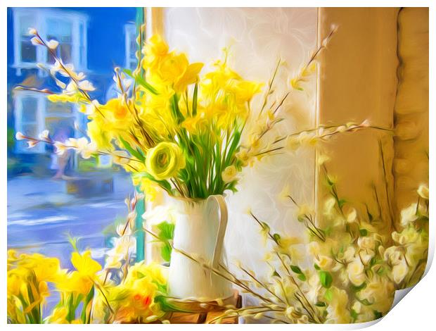 Spring Flowers Display - Impressions Print by Susie Peek