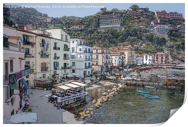Sorrento, Italy Print by Michael Greaves