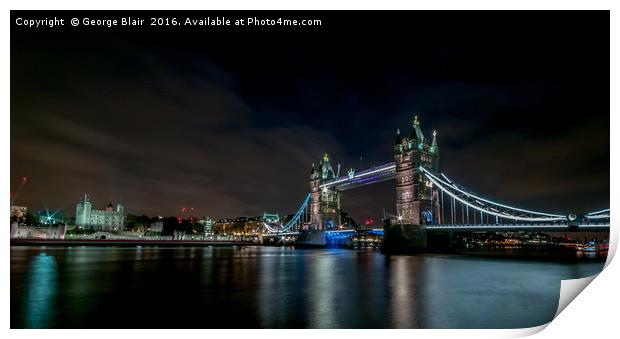 London's Lights Print by George Blair