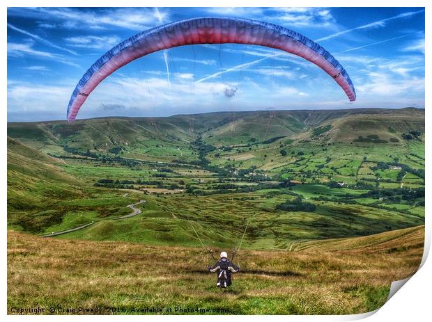 Paraglider Print by Craig Preedy