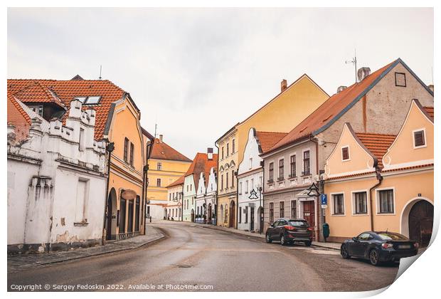 Old town of Trebon, Czech Republic Print by Sergey Fedoskin