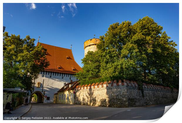 Historic Kotnov Tower in Tabor, Czech Republic Print by Sergey Fedoskin