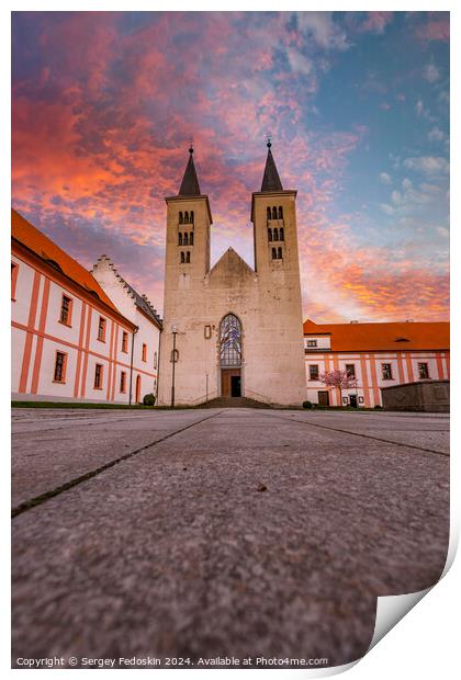 Premonstratensian Monastery from 12th century. Print by Sergey Fedoskin