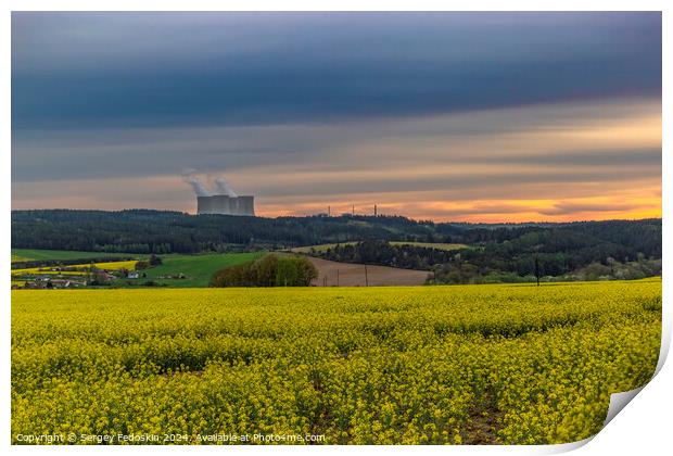 Temelin nuclear power station. Czechia . Print by Sergey Fedoskin