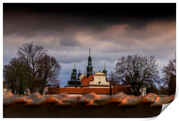 Baroque Klokoty church and cloister.Tabor city, Cz Print by Sergey Fedoskin