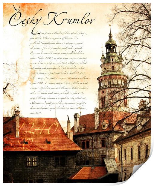  Cesky Krumlov, Czech Republic. Print by Sergey Fedoskin