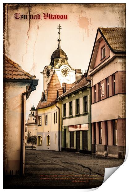 Tyn nad Vltavou, Czech Republic. Print by Sergey Fedoskin