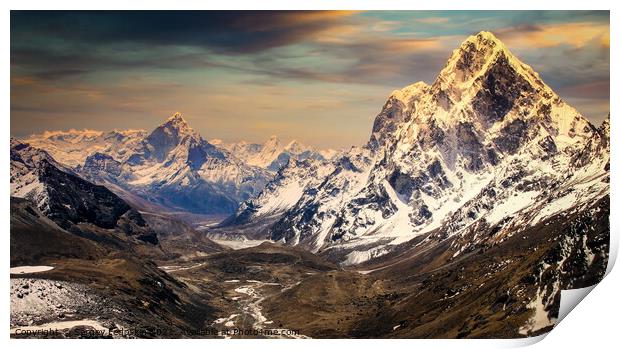 Himalaya mountains. Print by Sergey Fedoskin