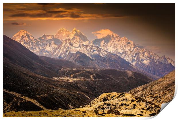 Himalayas. Print by Sergey Fedoskin