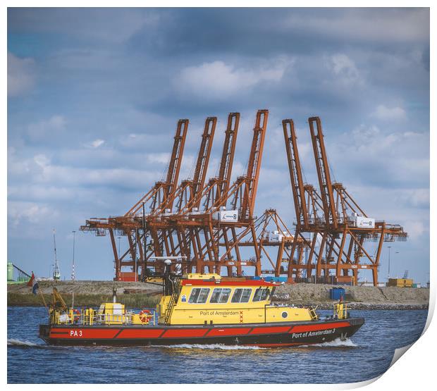 Container Transfer Terminal Print by Hamperium Photography