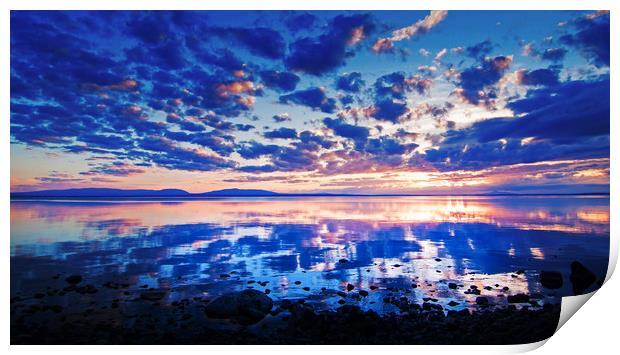 Sunset in Jämtland Sweden Print by Hamperium Photography