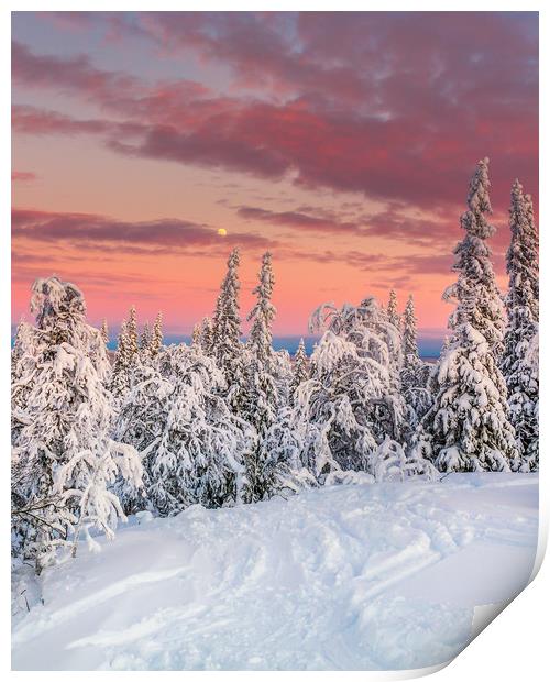 Åre Sweden in the winter. Print by Hamperium Photography