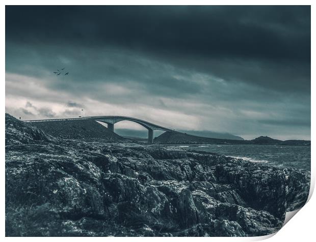 the atlantic road Print by Hamperium Photography