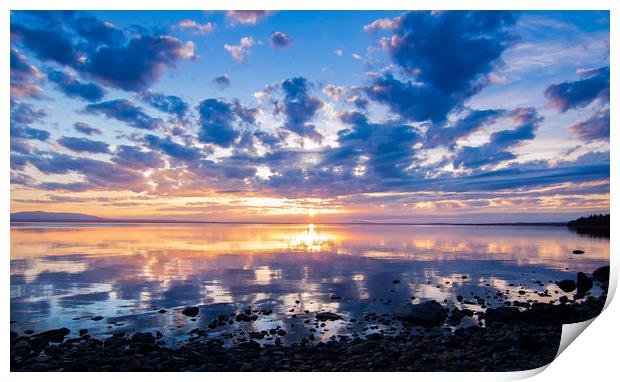 Sunset in Sweden Print by Hamperium Photography