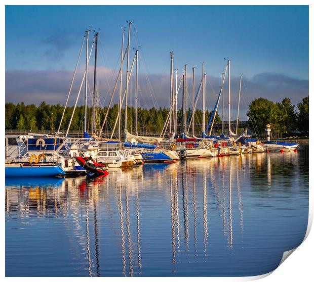 Östersund harbour Print by Hamperium Photography