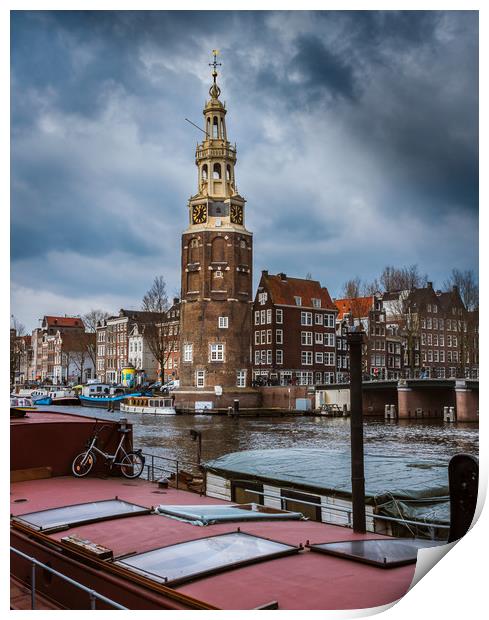 Canals of Amsterdam Print by Hamperium Photography