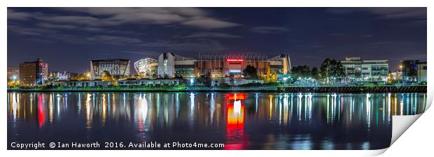 Old Trafford, Manchester United, Long Exposure Print by Ian Haworth