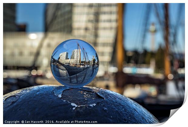 Kathleen and May Glass Ball Print by Ian Haworth