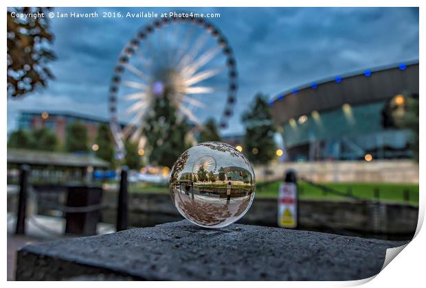 Liverpool Wheel Glass Ball 3 Print by Ian Haworth