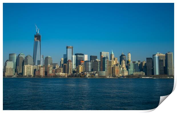 Manhattan view from Hudson Print by Gaukhar Yerk