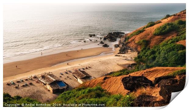 Chapora beach close to Vagator. North Goa, India Print by Andrei Bortnikau