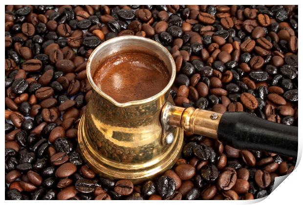 Arab copper coffee pot Print by Igor Krylov