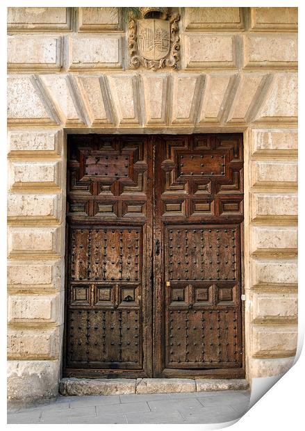 Medieval spanish door Print by Igor Krylov