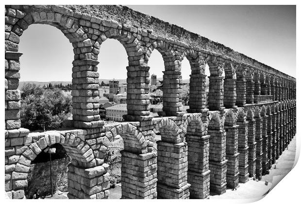 Roman Aqueduct in Spain Print by Igor Krylov