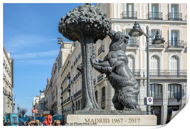 Symbol of Madrid Print by Igor Krylov