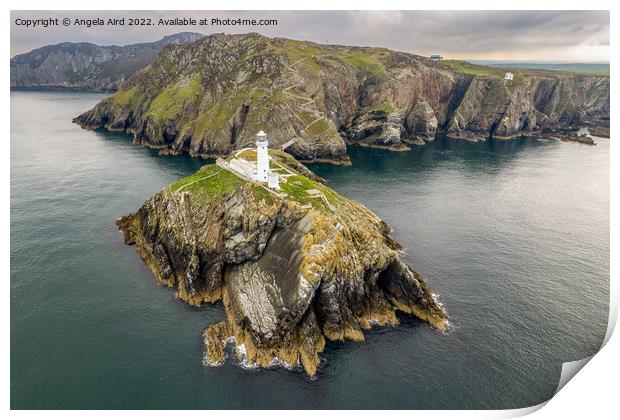 South Stack Lighthouse. Print by Angela Aird