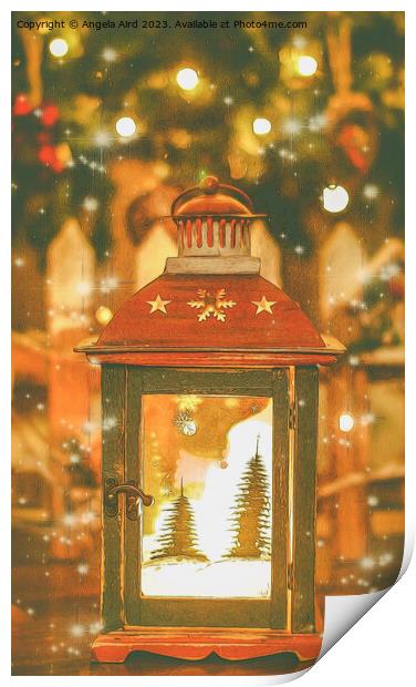 Christmas Lantern. Print by Angela Aird