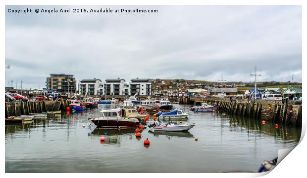Westbay Harbour Print by Angela Aird