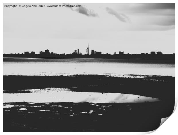Portsmouth Skyline.  Print by Angela Aird