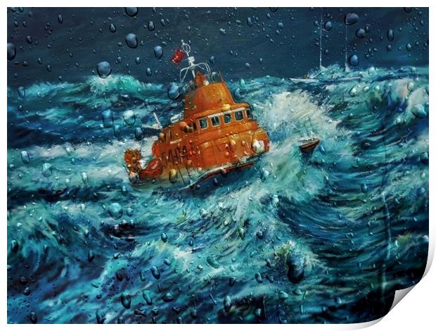 Stormy Seas Print by Henry Horton