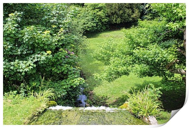 Top of the waterfall Print by Henry Horton