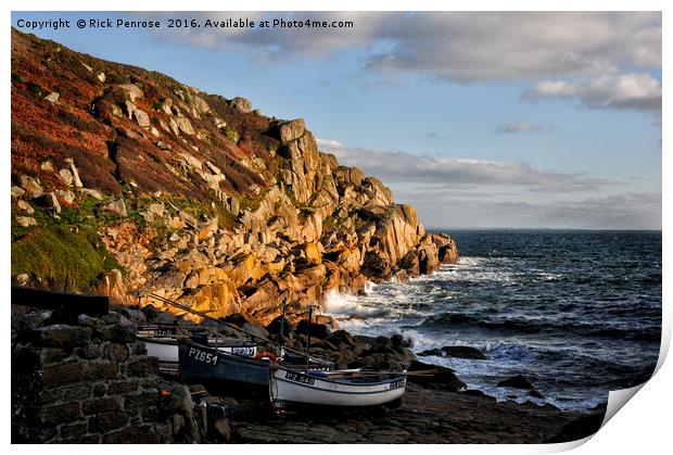 Penberth Cove  Print by Rick Penrose