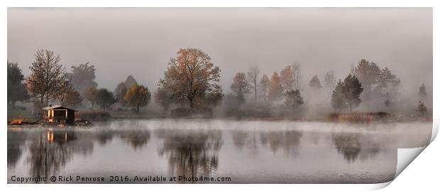 Autumn Misty Morning Print by Rick Penrose