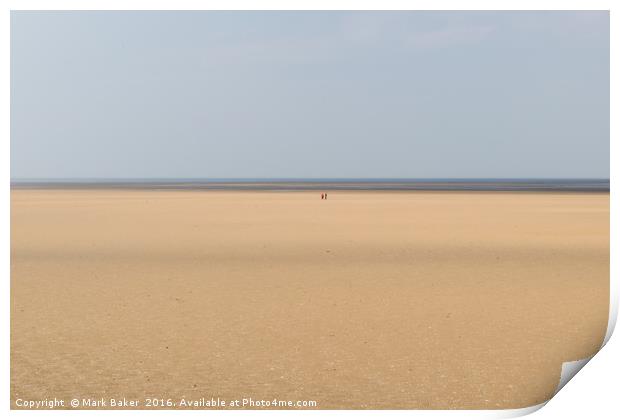 Empty Beach Print by Mark Baker