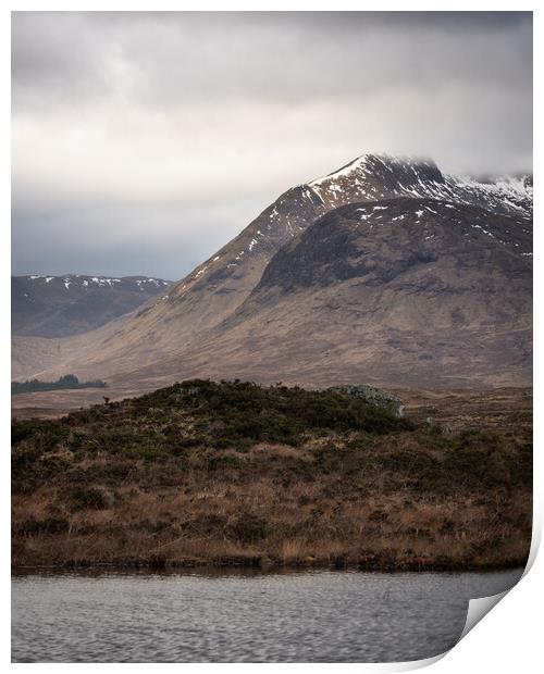 A Rannoch Moor View Print by Samuel Kerr