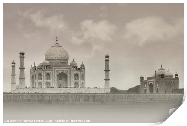 Taj Mahal Print by Thomas Herzog