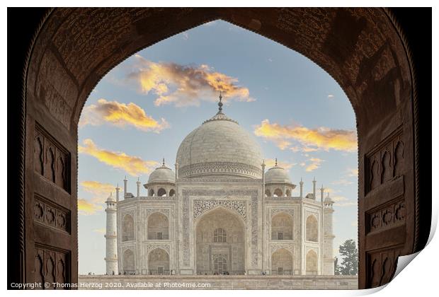 Taj Mahal Print by Thomas Herzog