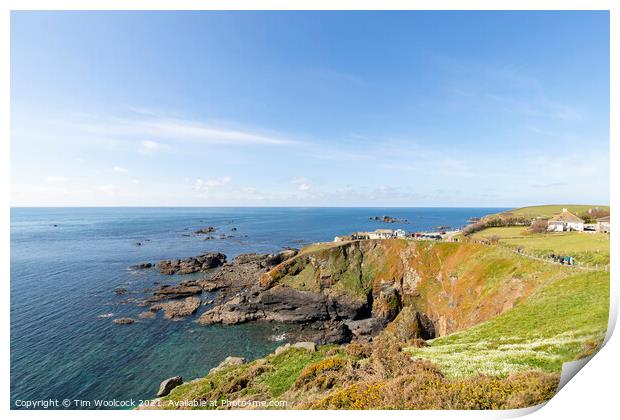 The Lizard, Cornwall on a beautiful sunny day. Print by Tim Woolcock