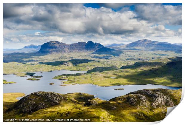Suilven: A Highland Masterpiece Print by Mark Greenwood