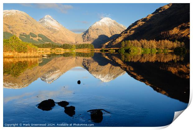 Lochan Urr Print by Mark Greenwood