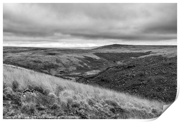 Distant Fur Tor Print by Bruce Little