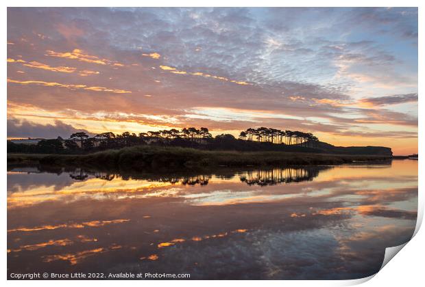 Dramatic sunrise at Budleigh Salterton Print by Bruce Little